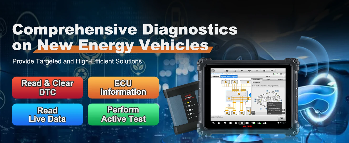 Autel MaxiSys Ultra EV Intelligentes EV-Diagnosegerät mit EVDiag Kit VCMI EV Hochspannungssystem-Batteriepack-Analyse PK Ultra – Detail 17