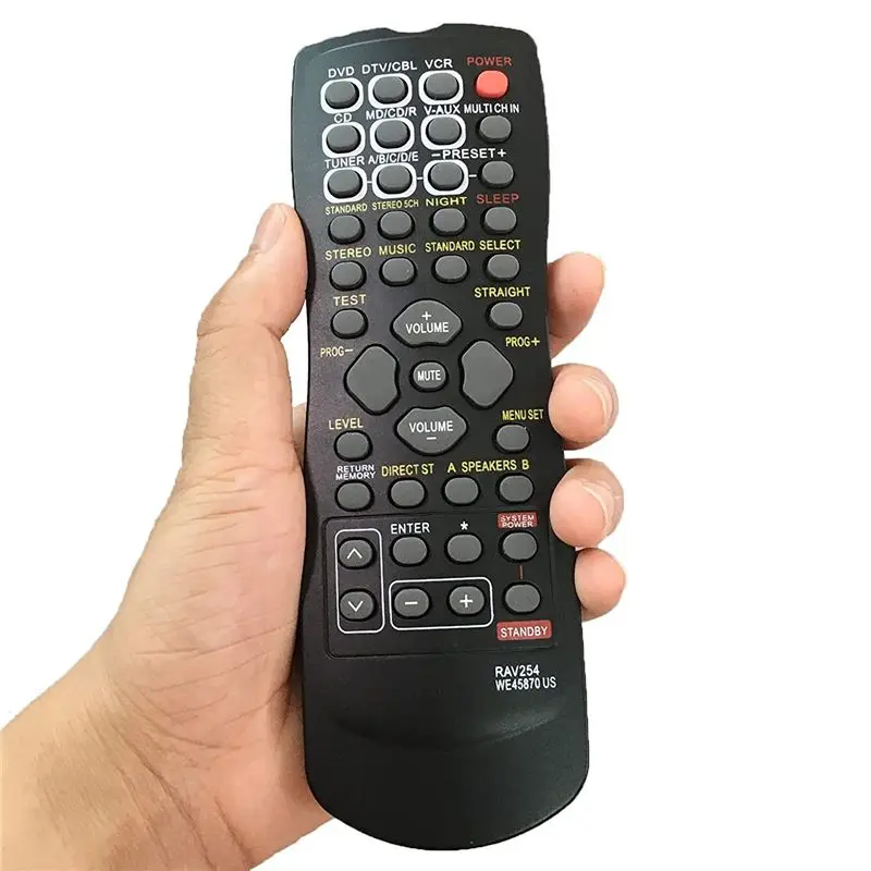 RAV254 Replace Accessory Component Remote Control For Receiver RX-V496 HTR-5240 HTR-5250 HTR-5630 RX-V350 RX-V359 RX-V390