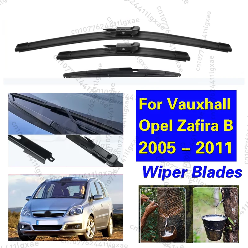 

For Vauxhall Opel Zafira B 2005 - 2011 Wiper Front Rear Wiper Blades Windshield Windscreen Window Brushes 2009 2010 28"+22"+14"