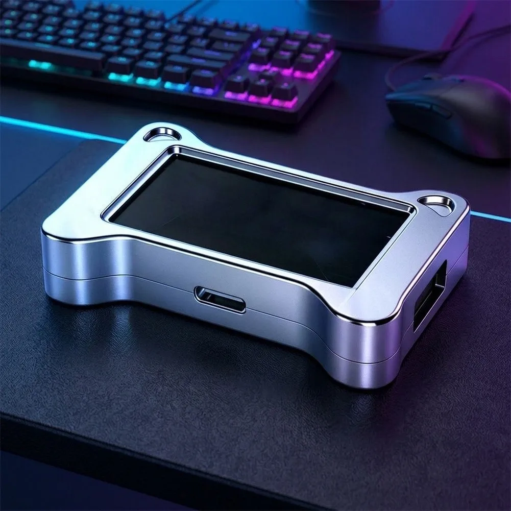 8K Hz Gaming Hub With Display Screen And DIY Animated GIF Transfer Creative HUB Expansion-Dock With Display Screen For Esports