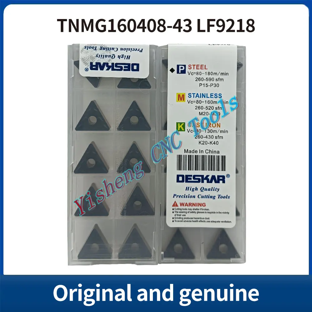 

DESKAR 100% Original TNMG160404-43 TNMG160408-43 TNMG160412-43 LF9218 CNC cutting tool indexable threading carbide insert