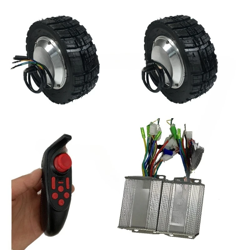 36-48V remote control differential turning forward and backw ard brushless toothed motor 8 inch low speed