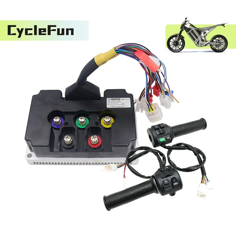 

4KW-8KW FarDriver ND96680 72V-96V 330A Phase 680A BLDC Sine Wave Controller With T08 Throttle For Electric Motorcycles Scooter