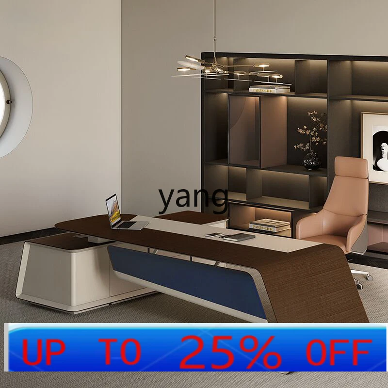 

LTT high-end fashion desk simple modern manager chairperson table and chair combination