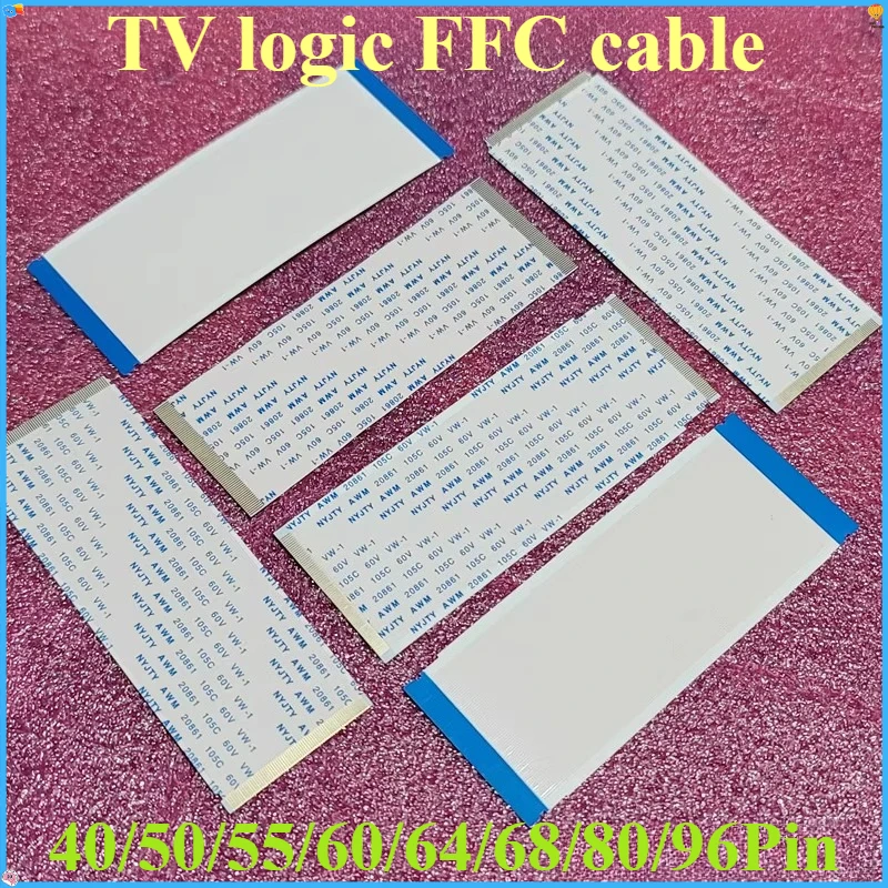 

1PCS Gold-Plated FFC FPC Flat Flexible Cable E129545 AWM 20861/20706 105C 60V VW-1 Pitch 0.5MM 40P/50P/55P/60P/64P/68P/80P/96P