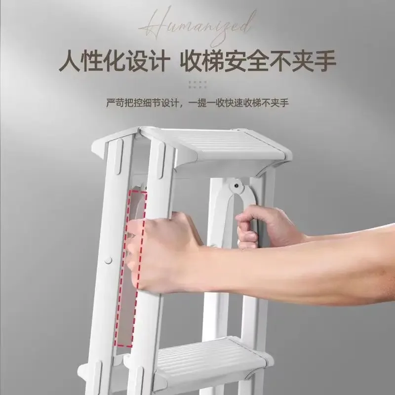 Échelle de ménage pliante multifonctionnelle d'intérieur, tabouret Portable rétractable à chevrons en alliage d'aluminium épais