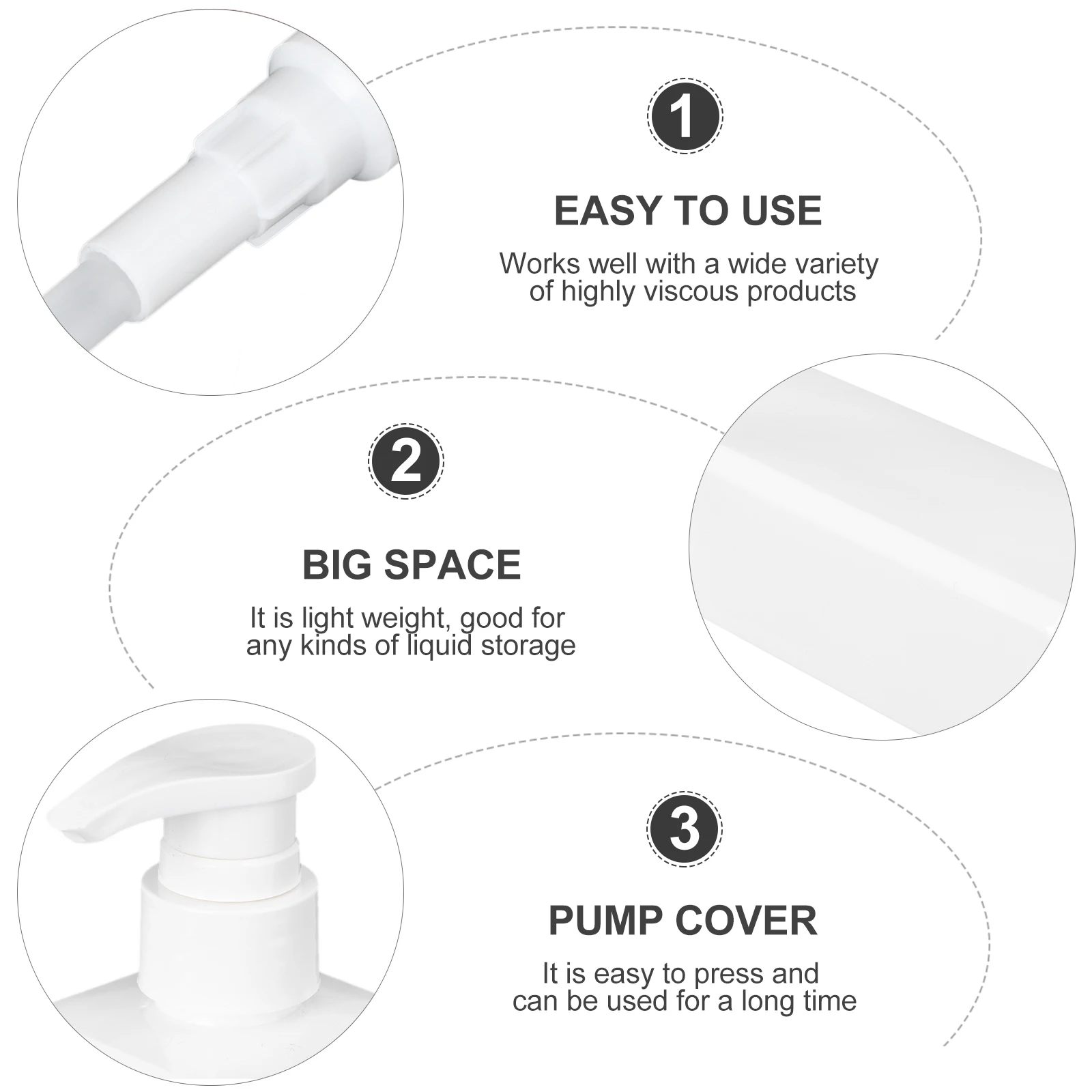 

Shower Gel Dispensers Creative Liquid Soap Bottle Material Press Pump Design Easy Refill Clean Home Sink Use