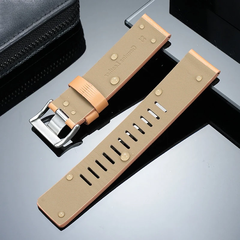 Plain leather watch strap for Issey Miyake watch strap for men and women W series simple leather watchband 19mm 22mm