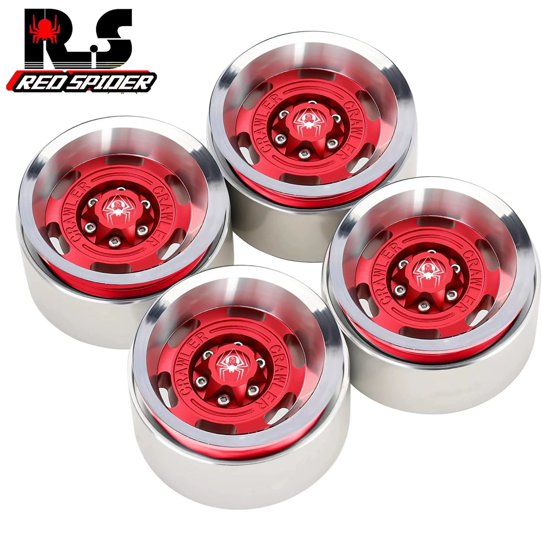 

RS Red Spider 1,9-дюймовые металлические колесные диски для альпинистских автомобилей, 1/10 TRX4 90046 D90 Hunter Колесные диски R204