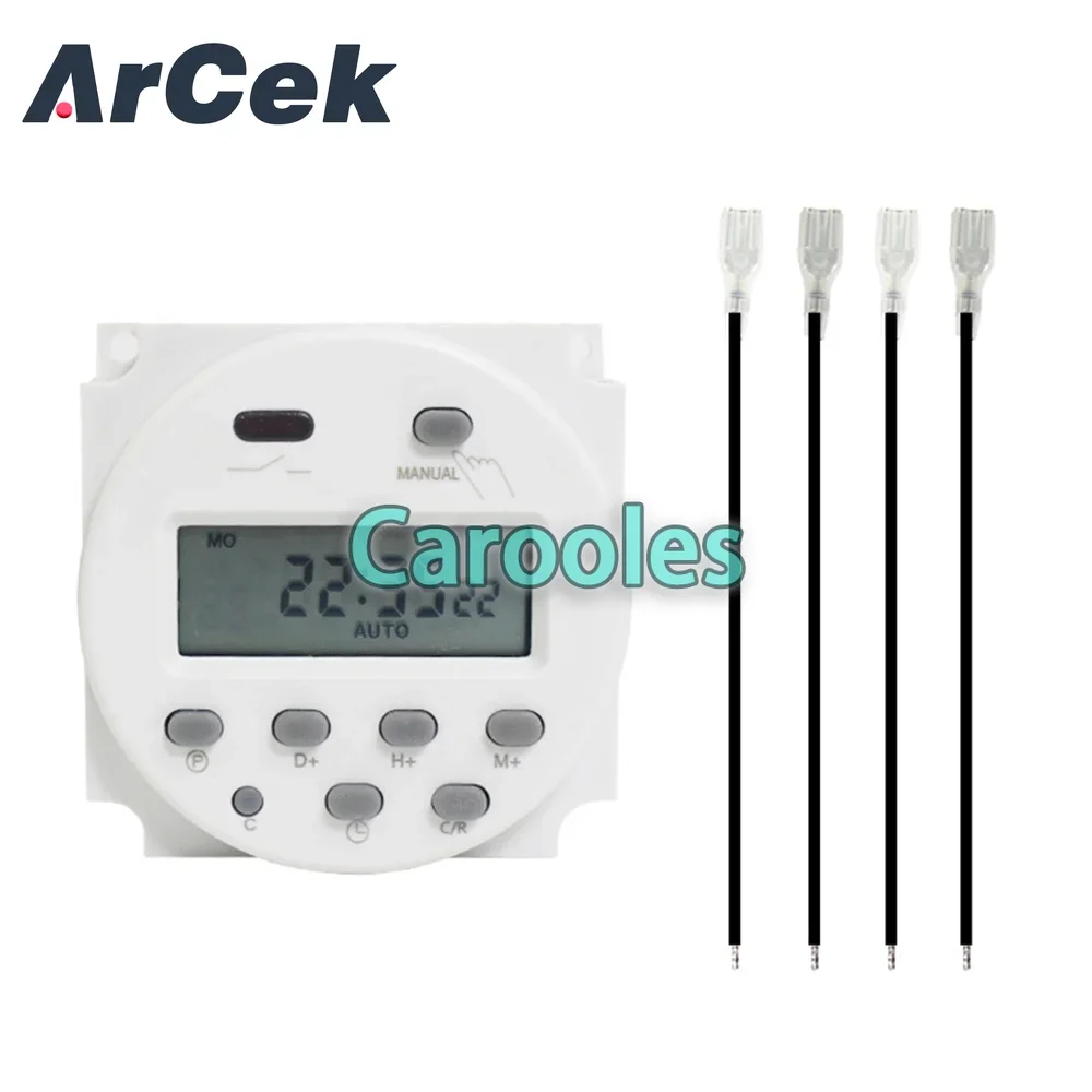 CN101A Timer Switch AC/DC 12V 24V 110V 120V 220V 230V 240V Digital LCD Power Week 8A to 16A Mini Programmable Time Switch Relay