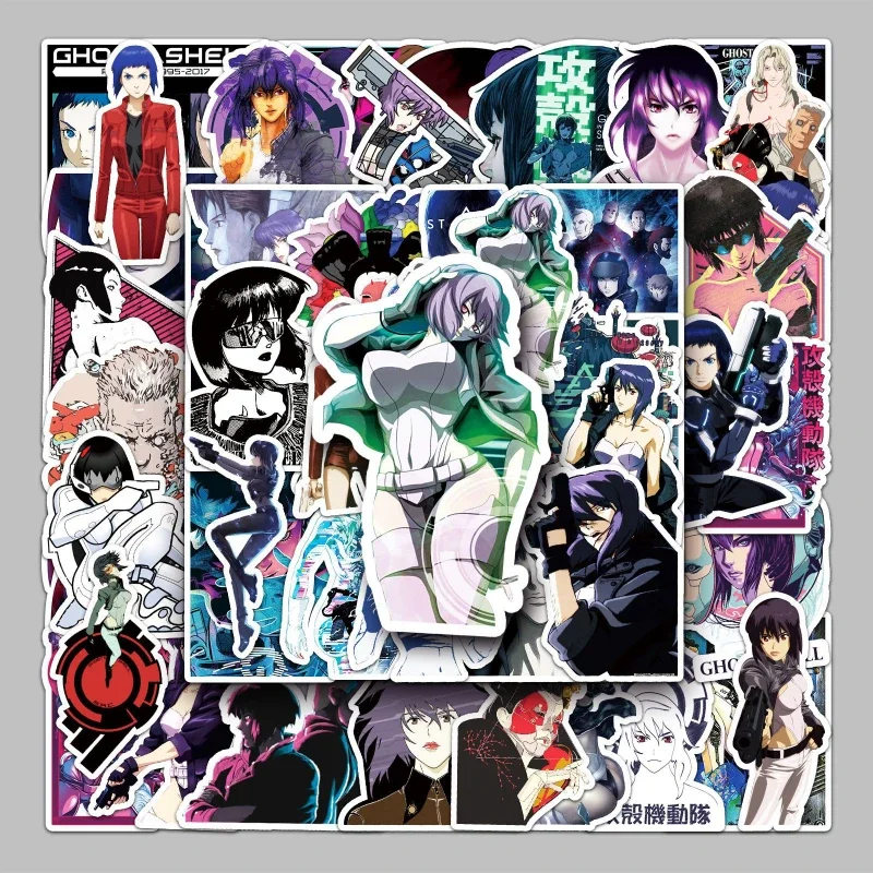 51/30/10PCS ‌Batou‌ Togusa ‌Kusanagi‌ Popular Anime Surrounding Graffiti Stickers Mobile Tablet Skateboard Decoration Stickers