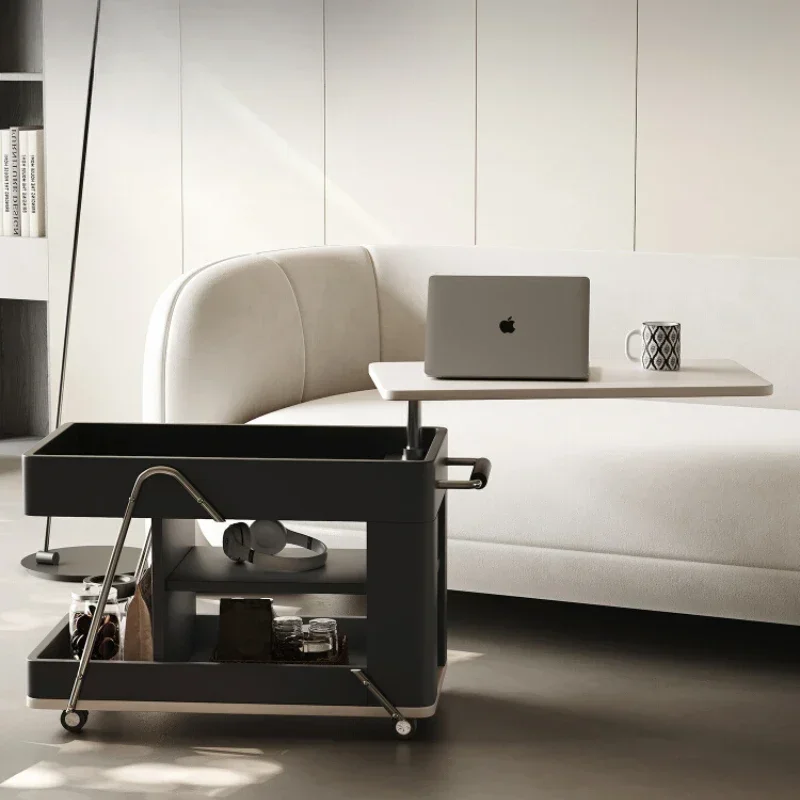 Modern simple movable lifting side few small apartment living room multi-functional trolley coffee table