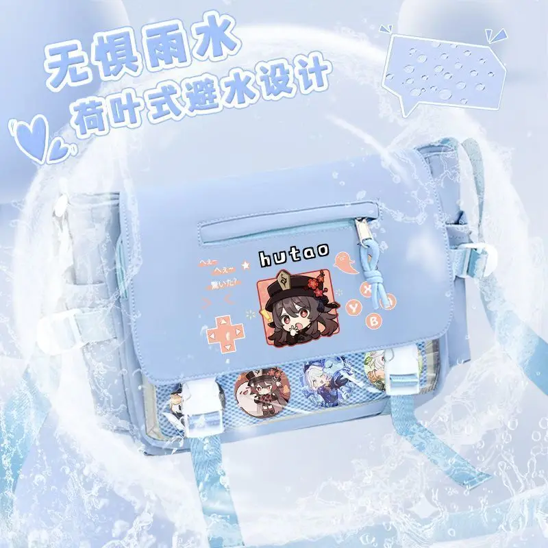 Genshin Impact Collaboration Ganyu Messenger Cute Cartoon 2025 New Backpack For Middle School Students Large Capacity Cross