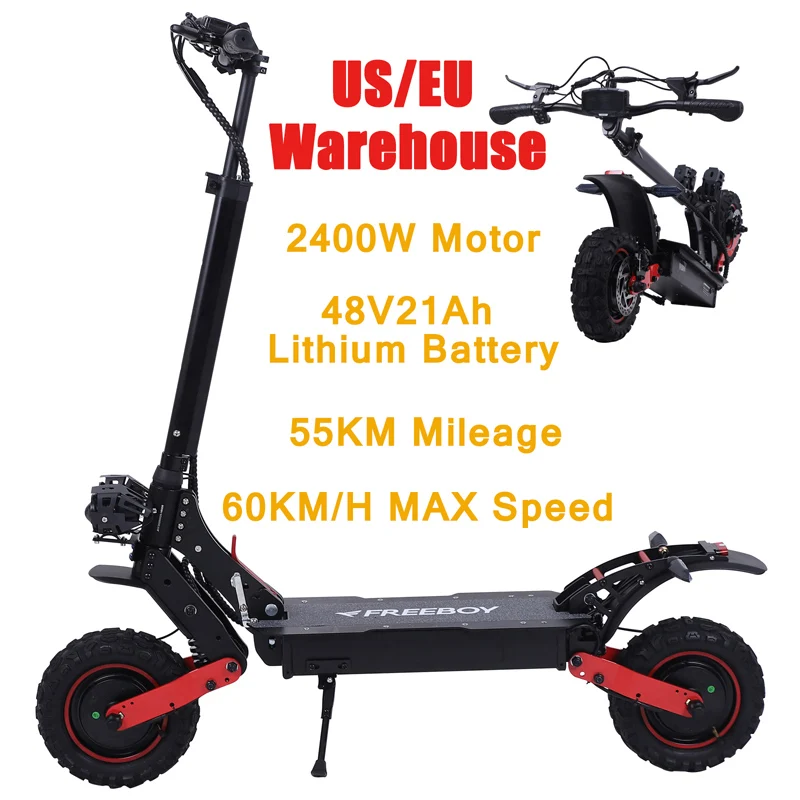 

37MPH Foldable Electric Scooter Adults,1200W Dual Motor E-Scooter, 11'' Off-Road Tire Scooter with Dual Sus & Double Lights