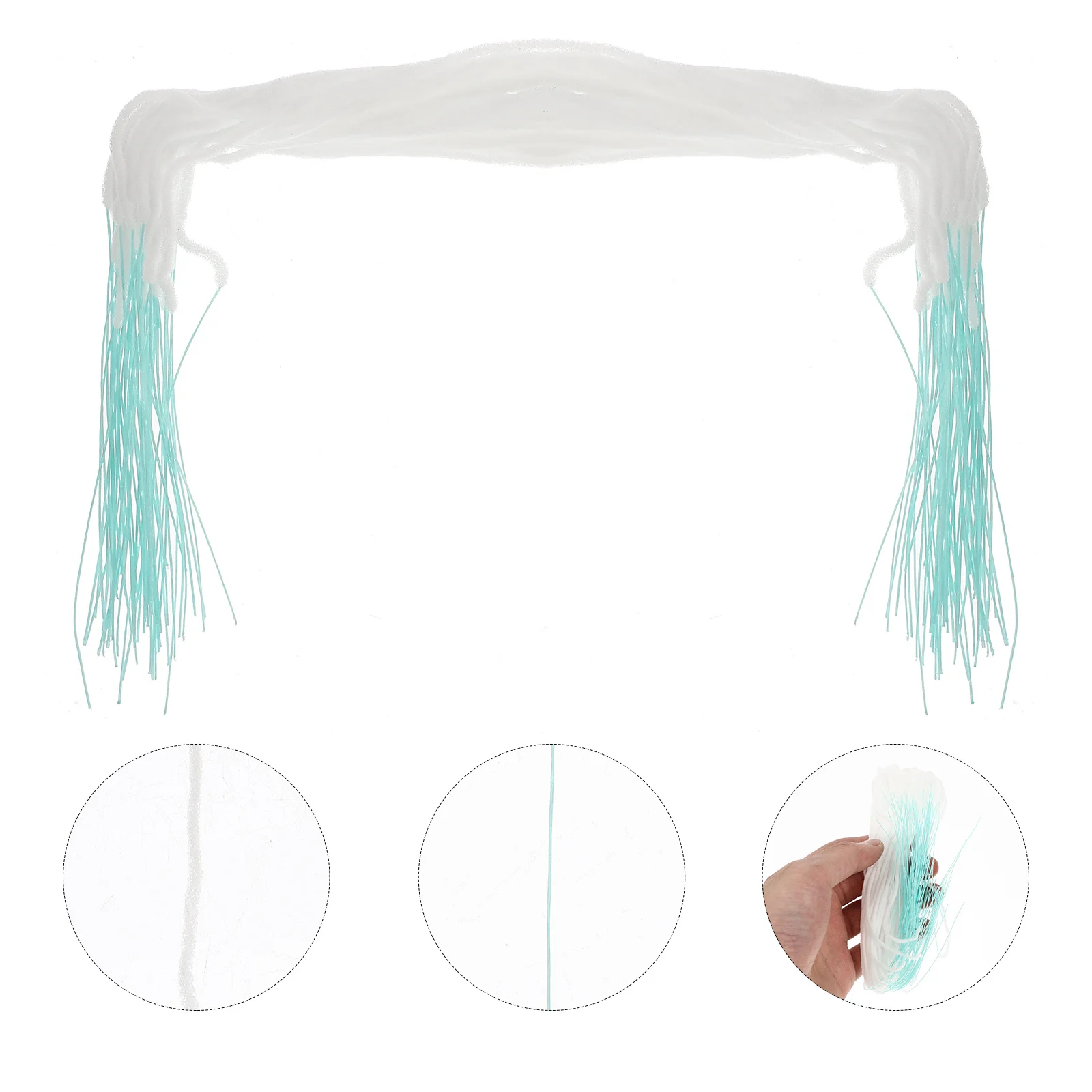 

50Pcs Dental Floss Threaders Flexible Easy-to-Use Cleaning Tool for Braces Bridges Implants Portable Case Included Oral Care