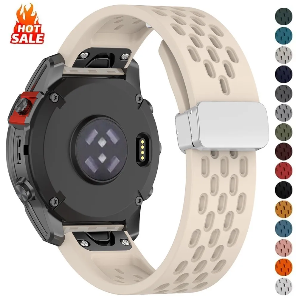 20mm 22mm 26mm Silicone Strap For Garmin Fenix 8 43mm 47mm 51mm Magnetic Band For Garmin Enduro 3 2 for Instinct 2X /Tactix7