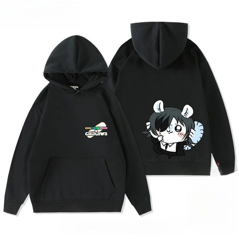 

2025 Chainsaw Man Jiika Wow Usaki United Anime Cartoon Couple Wear Men Women's Autumn and Winter Sweater Wear Hooded Cotton