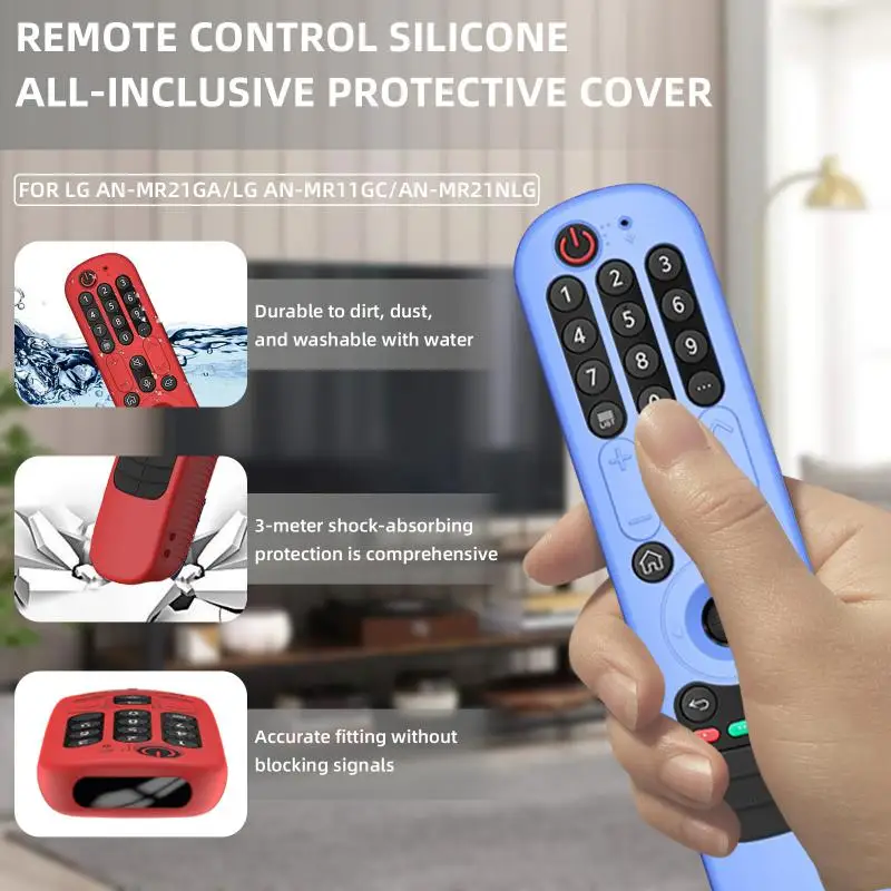 1pc Silicone Case Remote Control Protective Cover For LG AN-MR21GA/ LG AN-MR21GC Remote Control Cover Durable Protective Cover