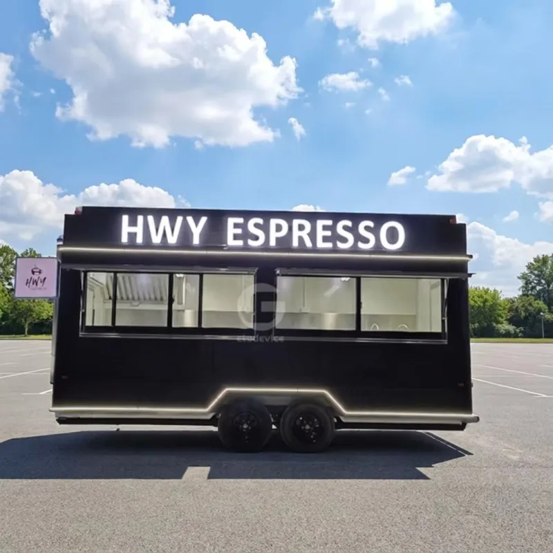 VIN DOT Certified Mobile Kitchen Food Trailer, Fully Equipped Snack Bar Fast‑Food Truck With Pizza Oven For Event Catering