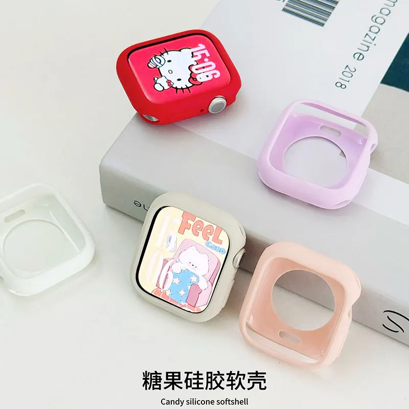 Silicone Case for Apple Watch 11-10 46mm 42/38/40/44/41/45mm Accessories Bumper protector Cover iwatch Series 9 8 7 6 5 4 3 SE