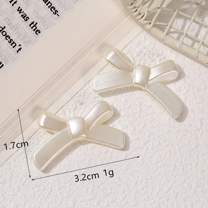 Portable Resin Camellia Rose Bow DIY Charms for Hair Earring Phone Case Imitation Shell Decoration Premium Quality