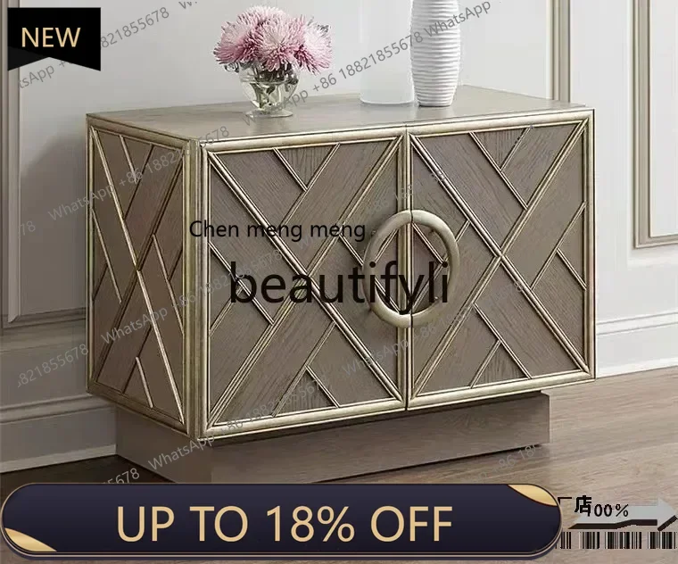 

P178 American solid wood entrance modern simple TV cabinet Nordic living room storage cabinet customization