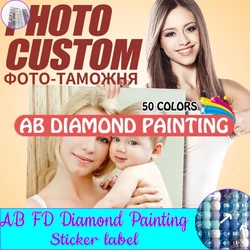 AB Drills Diamond Painting Photo Custom 5D Gift Kit Cross Stitch Picture of Rhinestones Art DIY Mosaic Embroidery Wedding Decor