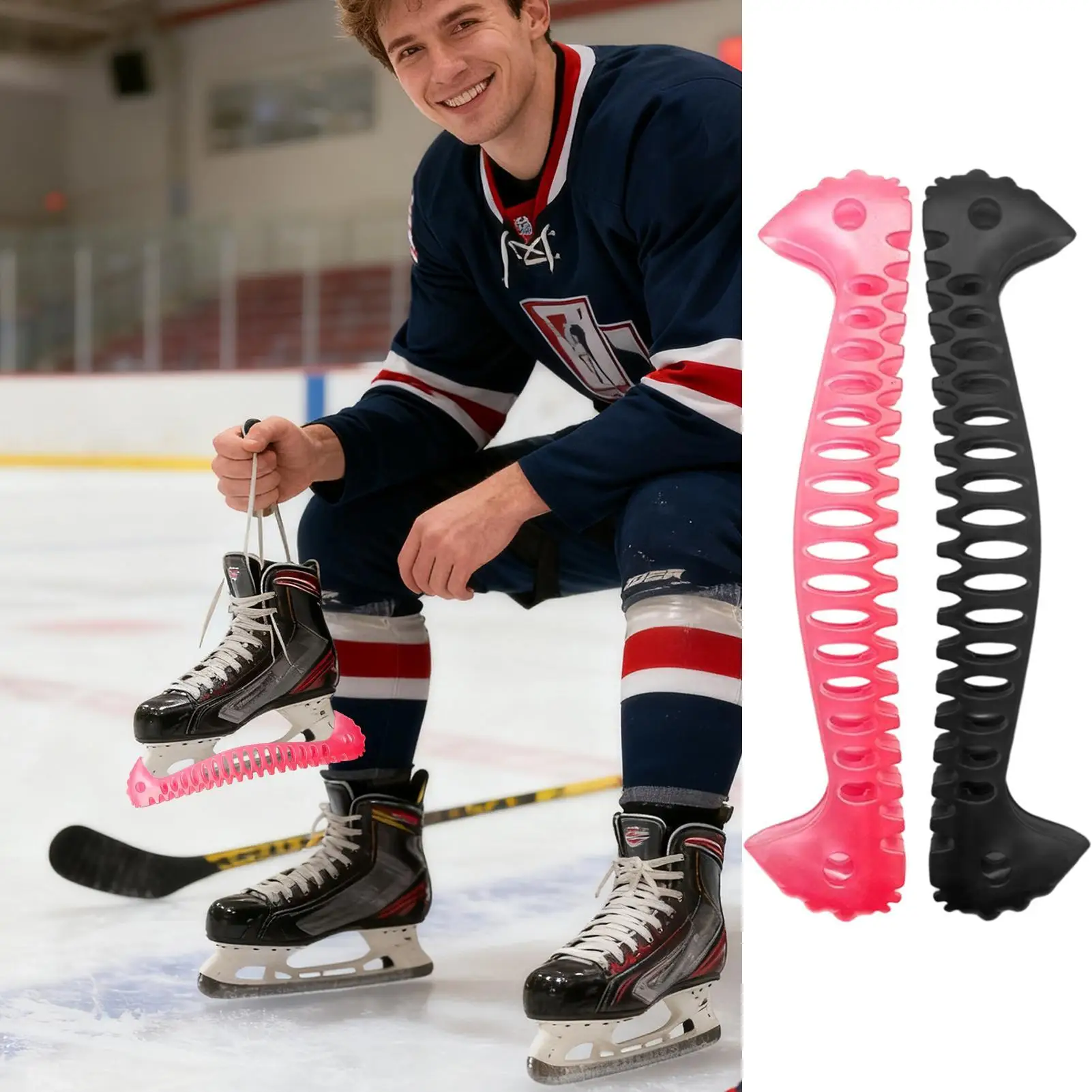 

Skate Guards Figure Skating 1 Pair Portable Elastic Lightweight Accessories Hockey Stick Protector For Youth Adult Snow Winter