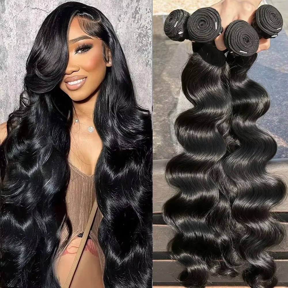 

30 Inch Body Wave Bundles Human Hair 16A Brazilian Virgin Raw Hair Bundles 100% Human Hair Unprocessed Extensions Bundles Deals