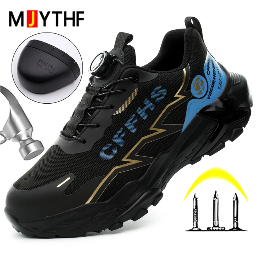 Lightweight Men's Safety Shoes Anti-Smash Work Shoes Anti Puncture Security Protection Shoes Steel Toe Sneakers Men Boots 2026