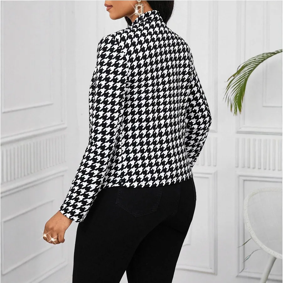 2025 Amazon cross-border autumn and winter models Qiandongge small suit long-sleeved cardigan jacket top suit