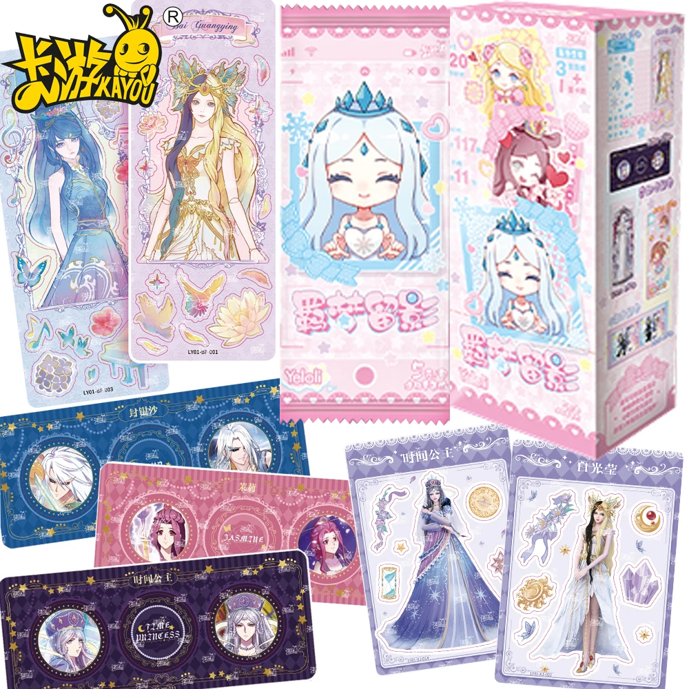 

Kayou Original Ye Luoli Exquisite Sticker Cards for Kids Dreamy Sweet Fairy Tale Q Version Animated Girl Collection Cards Gifts