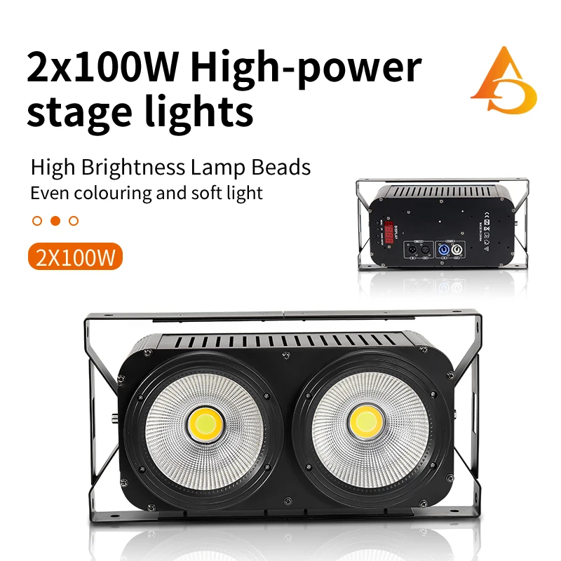 

4-10 шт., 200 Вт, светодиодный светильник CoB, холодный/теплый белый, 2 в 1, сращиваемый DMX сценический светильник с голосовым управлением, подходит для вечеринок, клубного бара