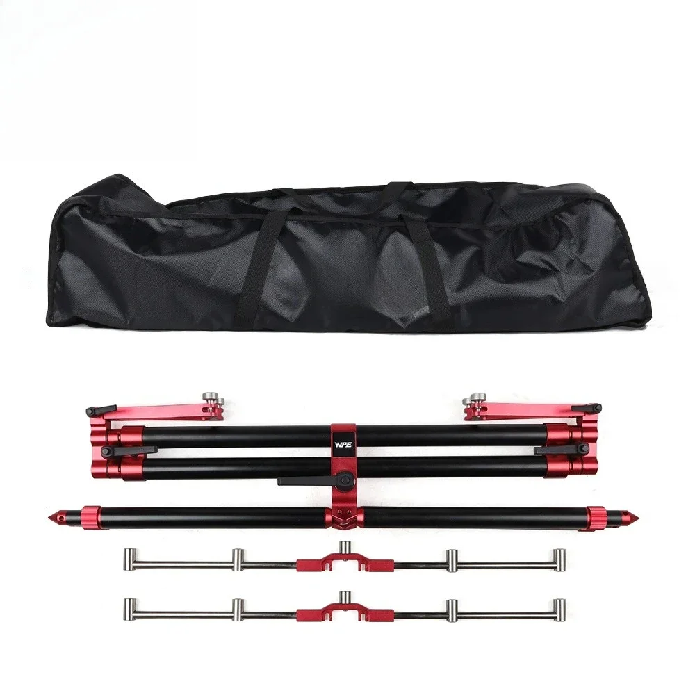 Retractable folding all-metal aluminum alloy 5-head triangular bracket wholesale high fishing pole frame