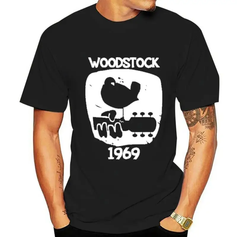 Woodstock 1969 Vintage T shirt men  women Music short sleeve printed cotton tee US plus size XS-3XL