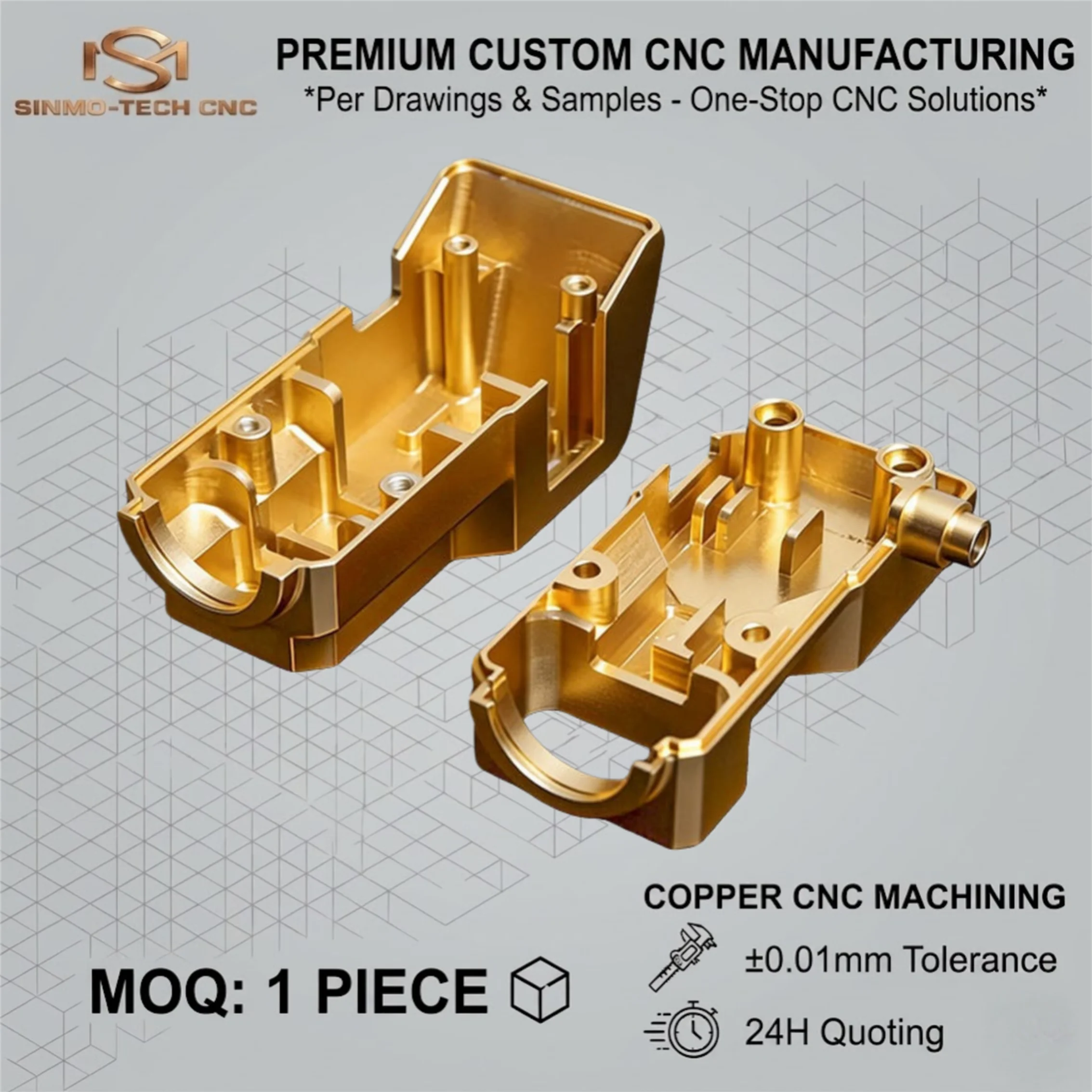 Precision CNC Brass Milling Machining Custom C3604 Hardware Electrical Connector Instrument Sensor Parts Send Drawing