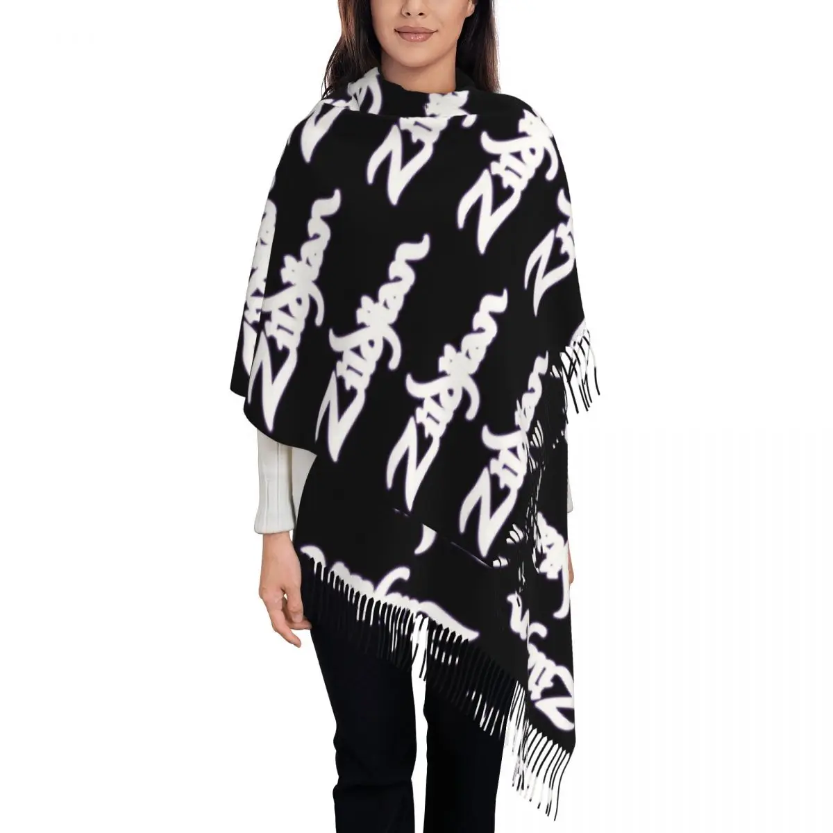 

Zildjian Logo Seriuos Scarf Tassel Scarves for Women Soft Warm Shawls and Wraps Long Fall Winter Shawl Wrap
