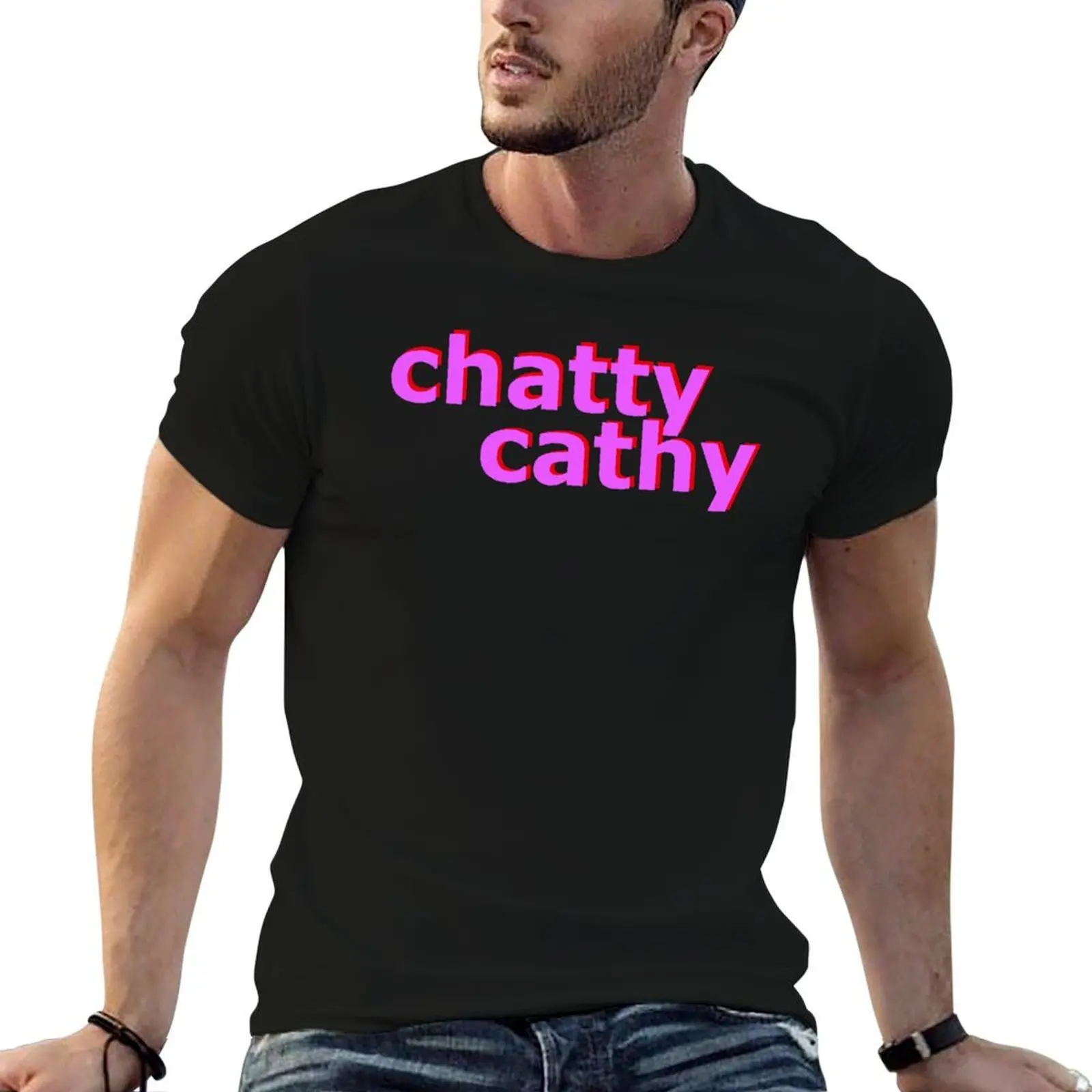 Camiseta Chatty Cathy No 2 para homem, camiseta de algodão 100% para homem, camiseta 100% algodão