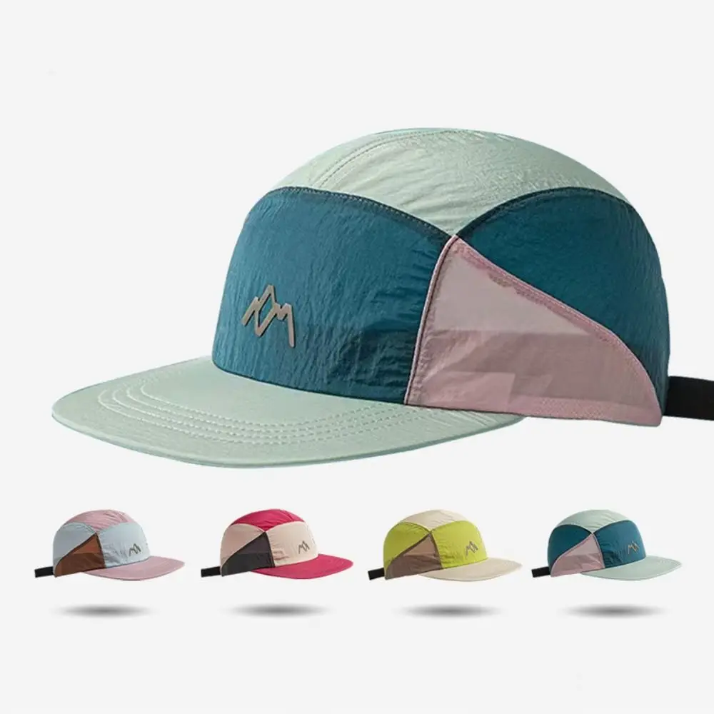 Casual 5-panel Camping Hats Quick-drying Japanese Style Sunshade Cap Thin Adjustable Flat Brim Baseball Cap Unisex