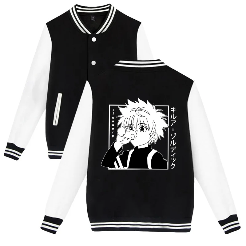 

Fashion Baseball Jackets Killua Zoldyck Coat Couple Clothes Autumn Winter Long Sleeve Baseball Jackets