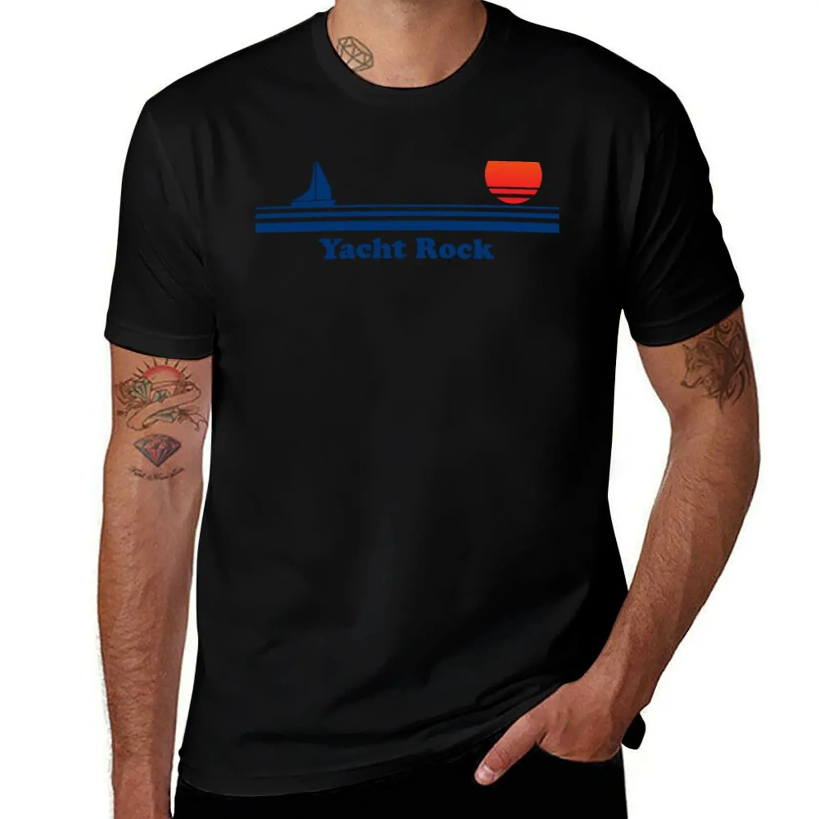 

Yacht Rock Sunset T-Shirt Large Size Loose Casual Tee