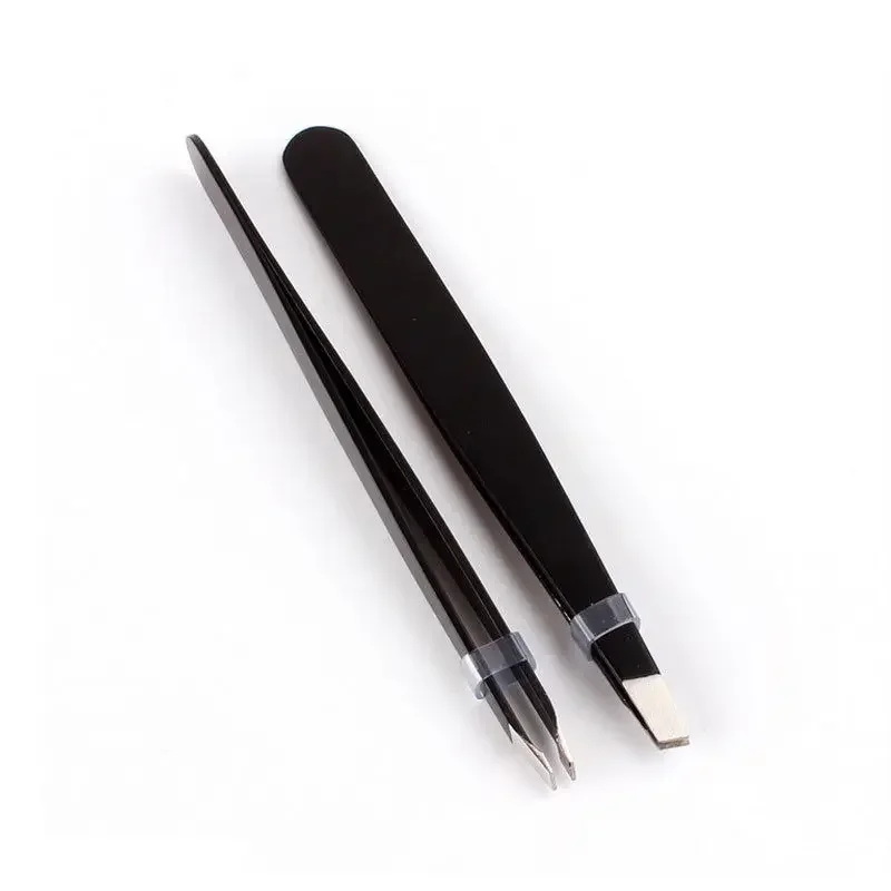 1Pc Eyebrow Tweezer Stainless Steel Professional Flat Tip Tweezers For Hair Removal Face Eyes Makeup Tool