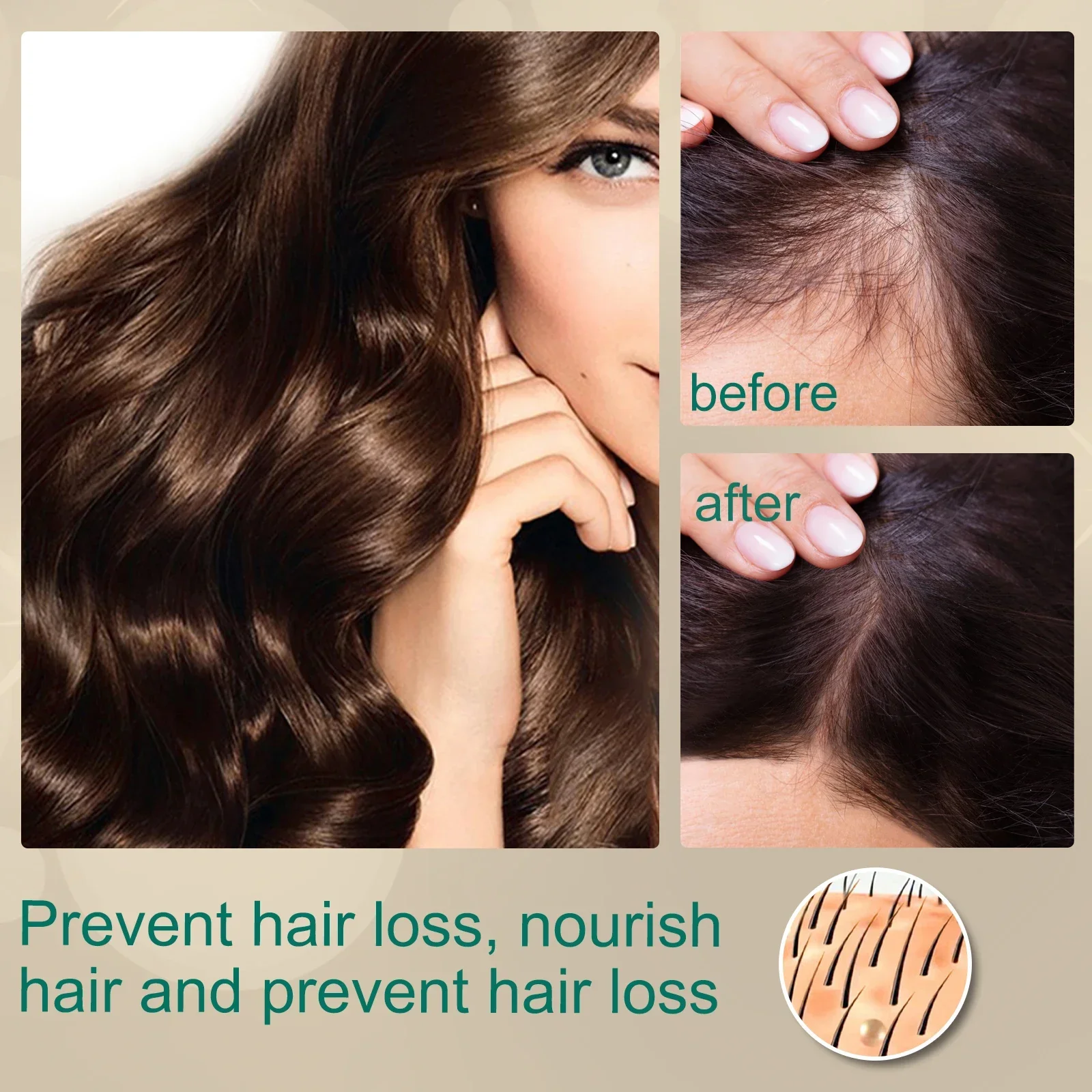 EELHOE Ginger Dense Hair Cream To Promote Hair Growth Relieving Hair Loss Scalp Massage Stimulate Hair Follicle Smoothing Care image 5