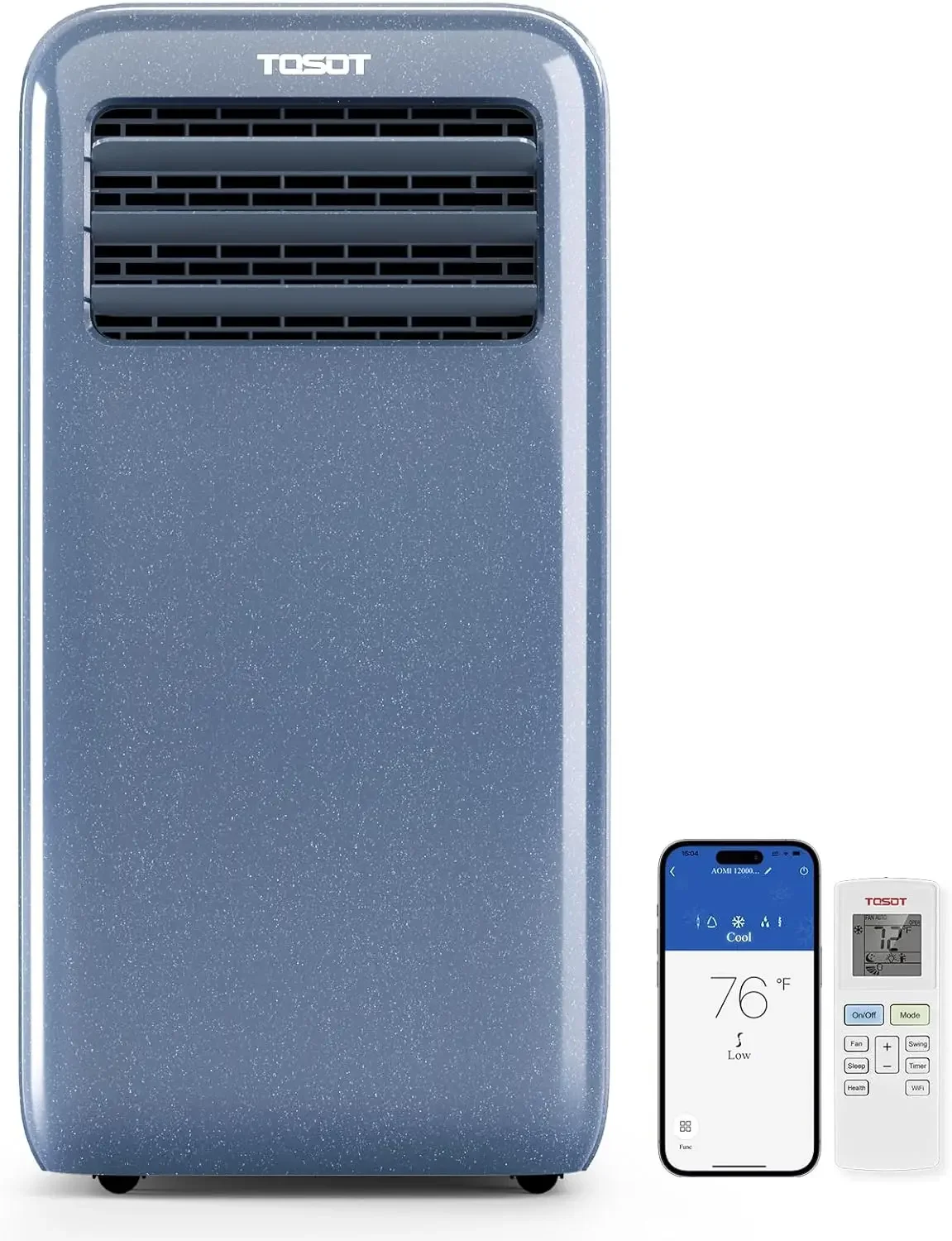 Portable Air Conditioner WiFi Control, 3-in-1 Portable AC, Dehumidifier, Fan for Large Rooms Up to 400 sq ft, Easy Installation