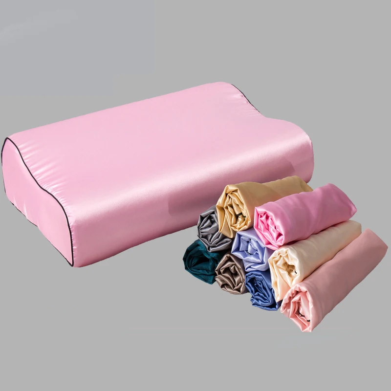 Imitation Silk Satin Latex Pillowcase for Hair And Skin, Skin-friendly Satin Memory Foam Sleeping Pillow Cover 30x50cm/40x60cm view 4