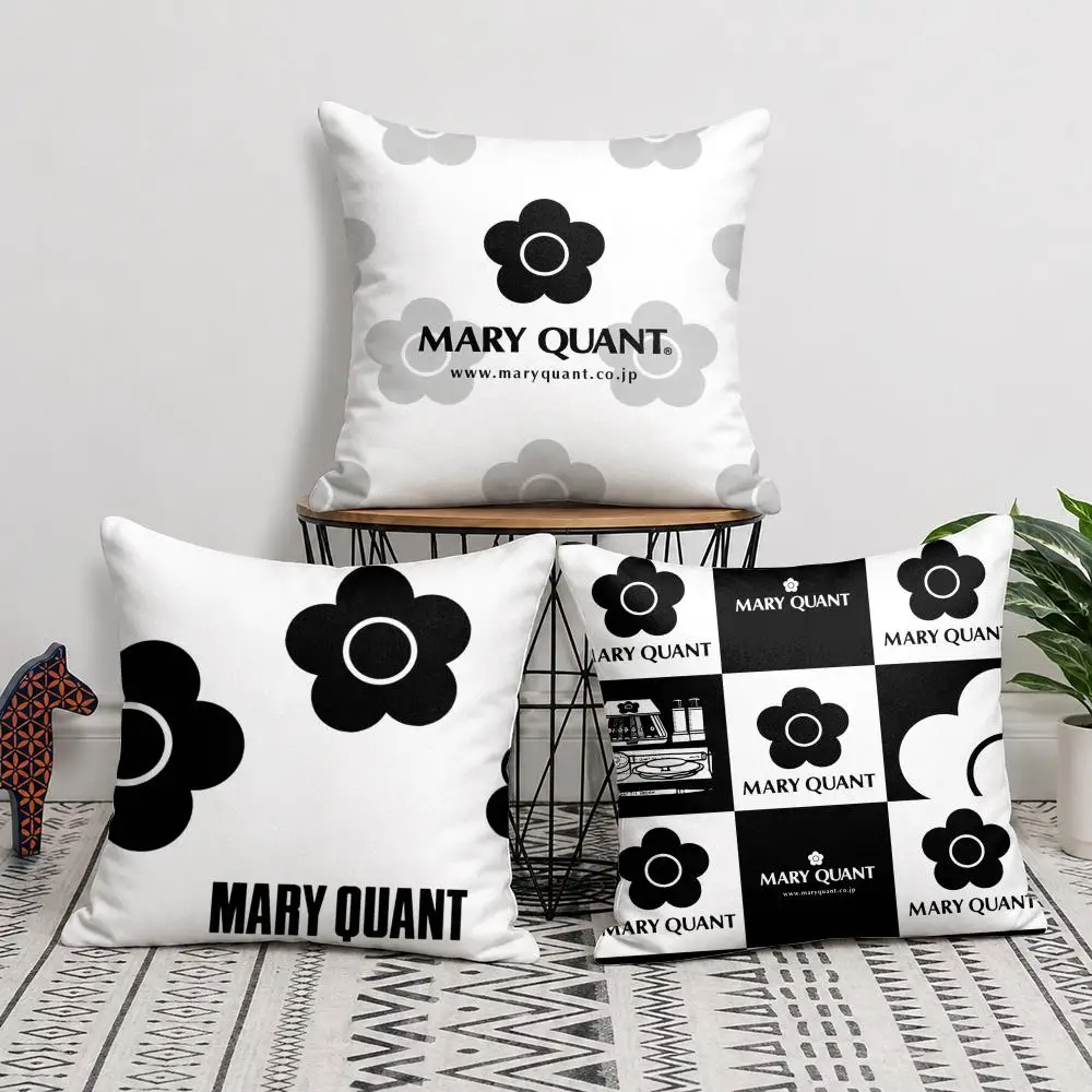 M-Mary Q-Quant Cushion Cover Short Plush Soft Double-Sided Printing Pillow Case Cozy Sofa Bedroom Home Decor Gift