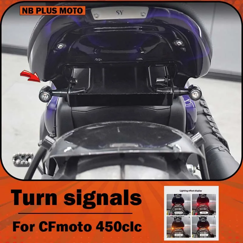 【Premium】For CFMOTO 450clc Single-Seater Version Modified with Three-In-One Kit: Retro LED Turn Signal and Brake Lights