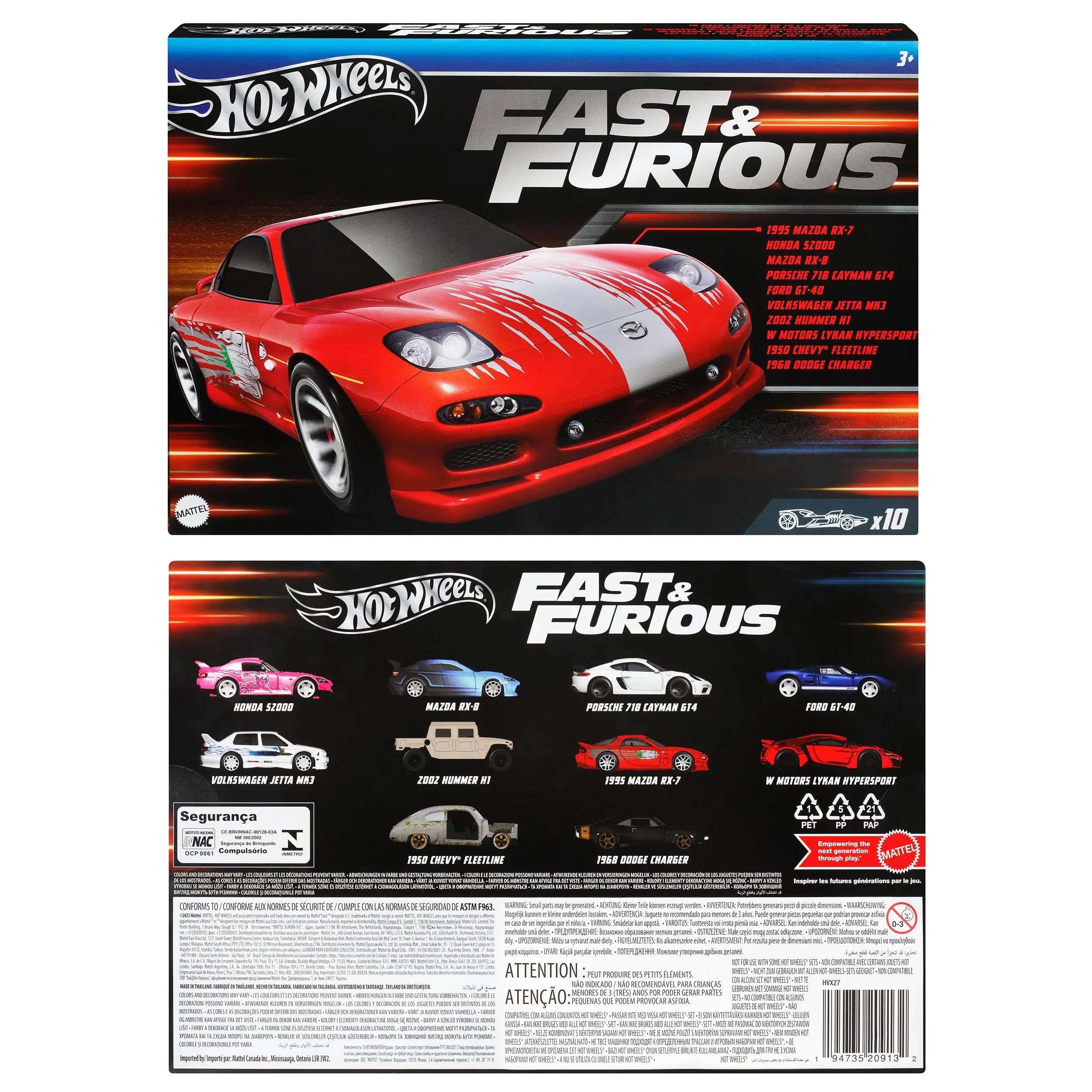 HVX27 HOT WHEELS 1:64 MAZDA RX-7 RX-8 S2000 ford gt-40 jetta mk3 dodge charger  718 cayman lykan fleetline  alloy car model