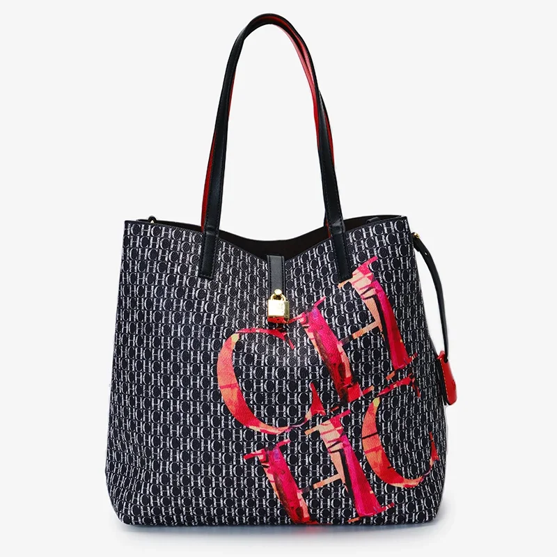 

CH High End Printed Tote Bag Large Capacity Commuter Shoulder Bag Lightweight Luxury Versatile Women's Bag
