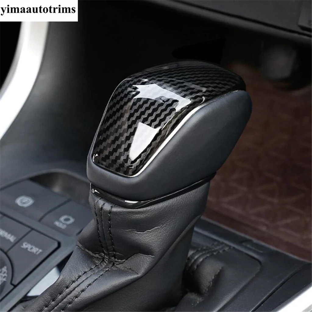 

Car Gear Shift Knob Gear Head Cover Trim For Toyota RAV4 2019 2020 2021 2022 2023 2024 RAV 4 XA50 Hybrid ABS Carbon Accessories